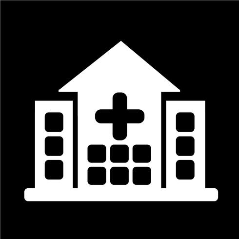 Icono de signo de hospital vector