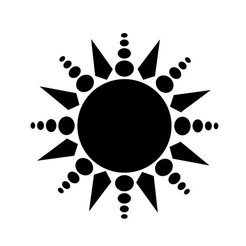 Sign of  sun icon vector