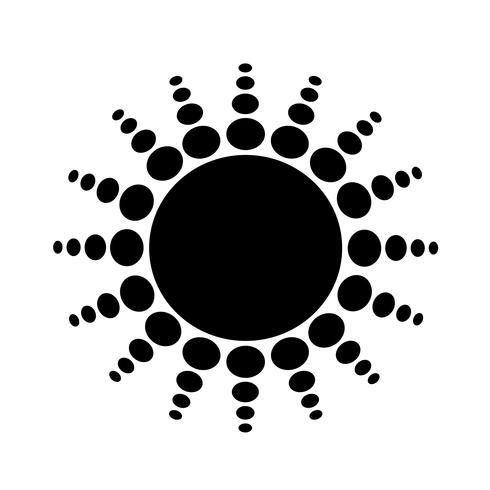 Icono de signo de sol vector