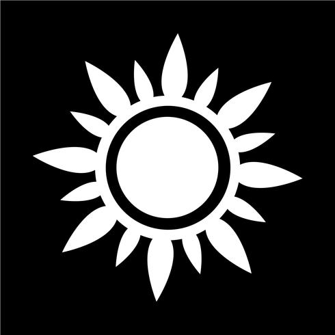 Icono de signo de sol vector