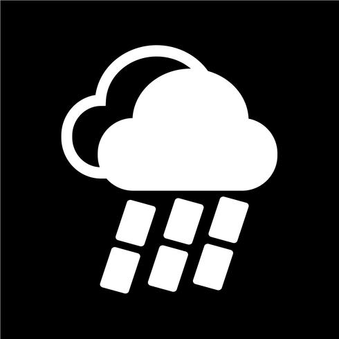 Cloud rain icon vector