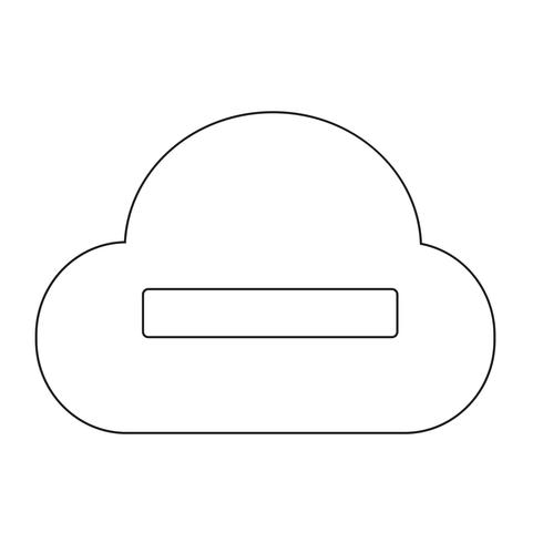 Icono de signo de nube vector