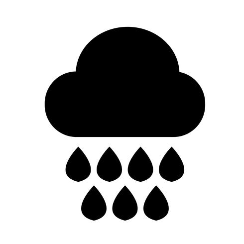 Icono de lluvia de nubes vector