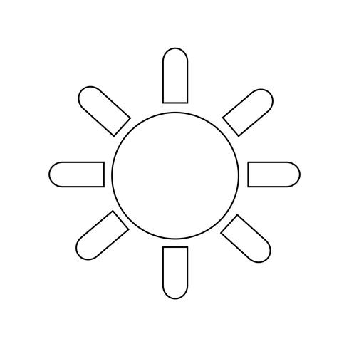 Icono de signo de sol vector