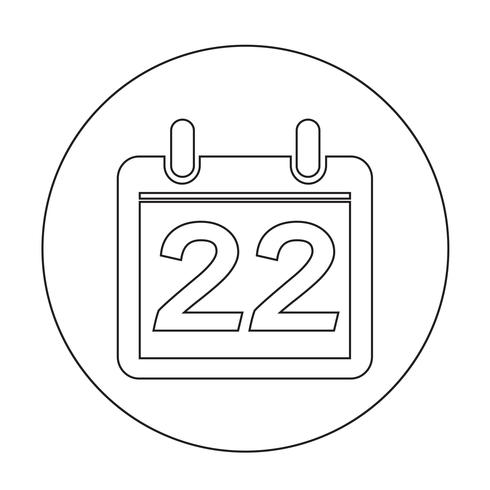 Icono de signo de calendario vector