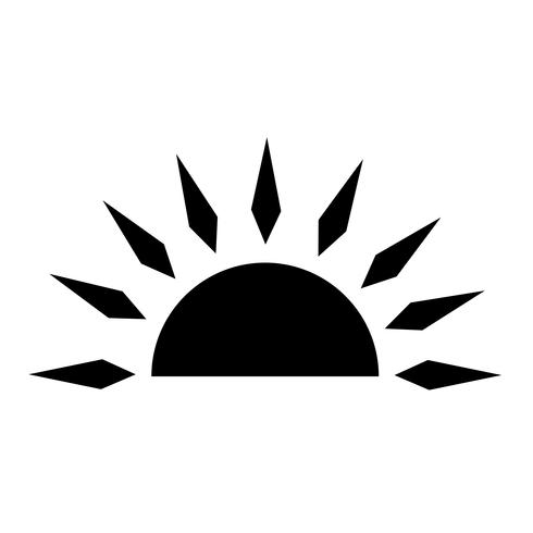 Icono de signo de sol vector