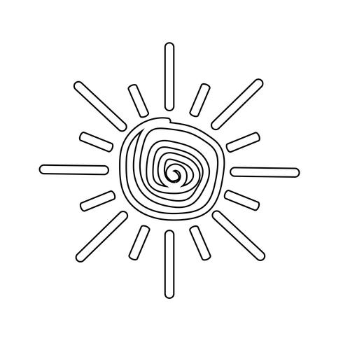 Sign of  sun icon vector