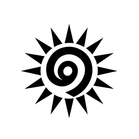 Icono de signo de sol vector