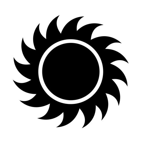 Sign of  sun icon vector