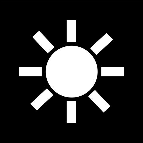 Icono de signo de sol vector