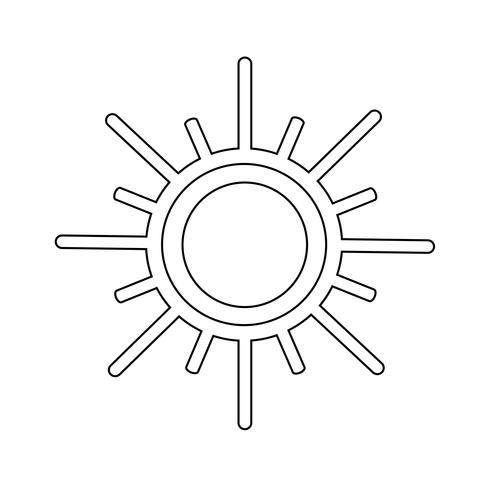 sign of  sun icon vector