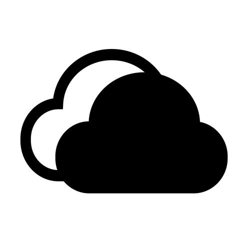 Icono de signo de nube vector