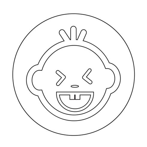 Icono de cara de bebé vector