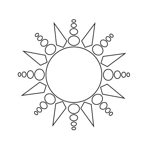 sign of  sun icon vector