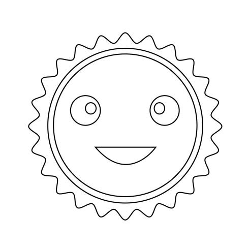 Sign of  sun icon vector