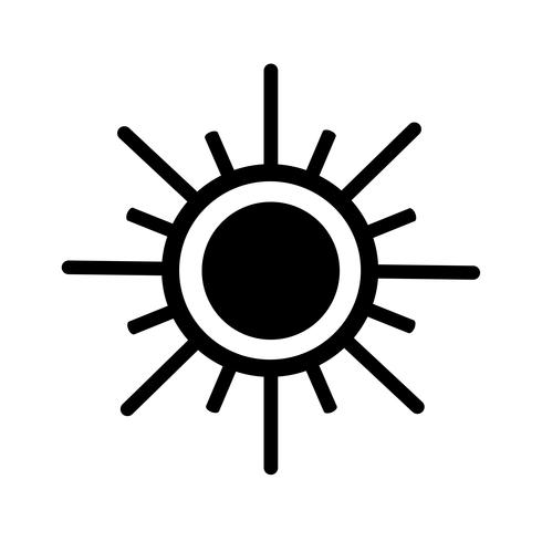 Icono de signo de sol vector