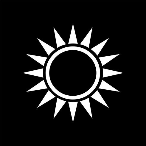 Sign of  sun icon vector