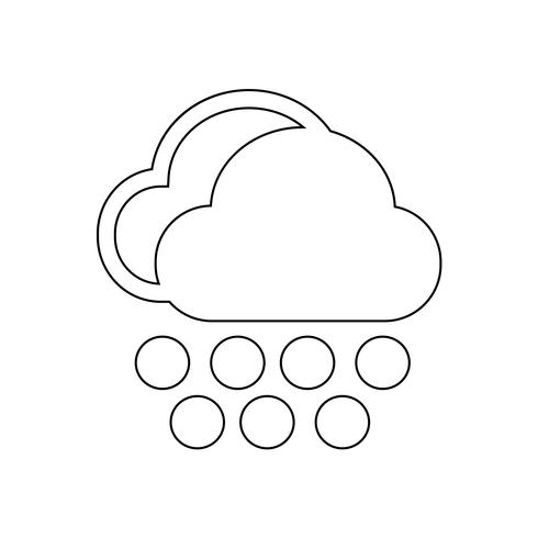 Cloud rain icon vector