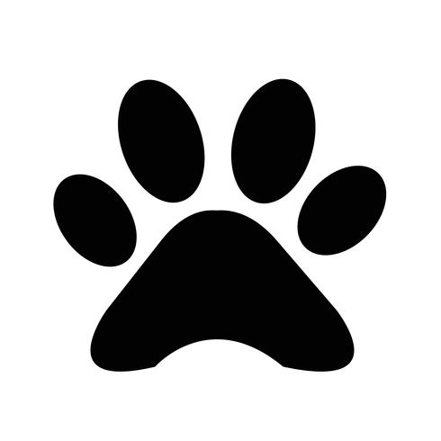 animal paw print icon vector