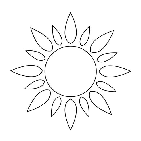 Icono de signo de sol vector