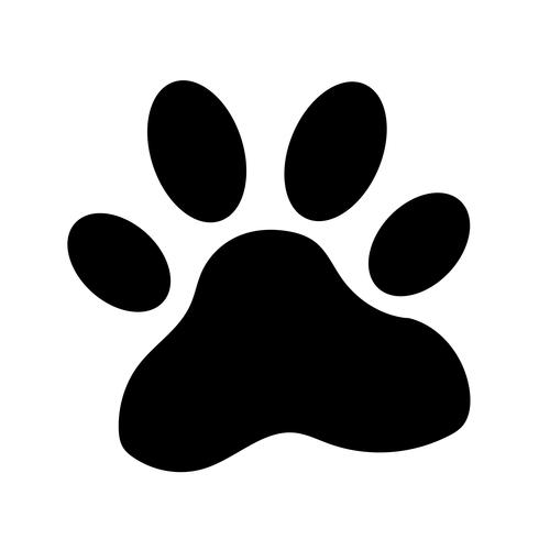 animal paw print icon vector