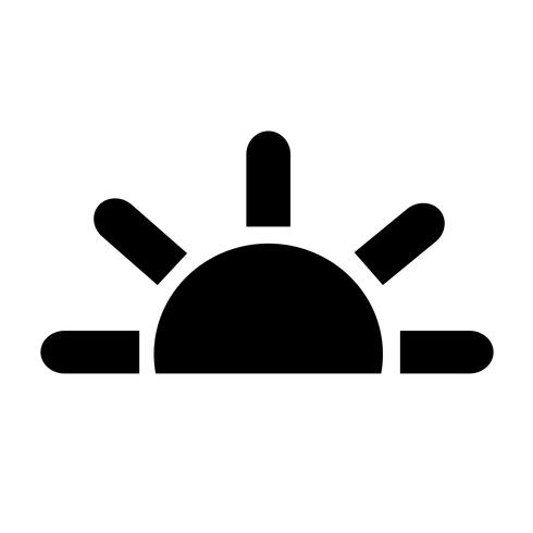 Icono de signo de sol vector