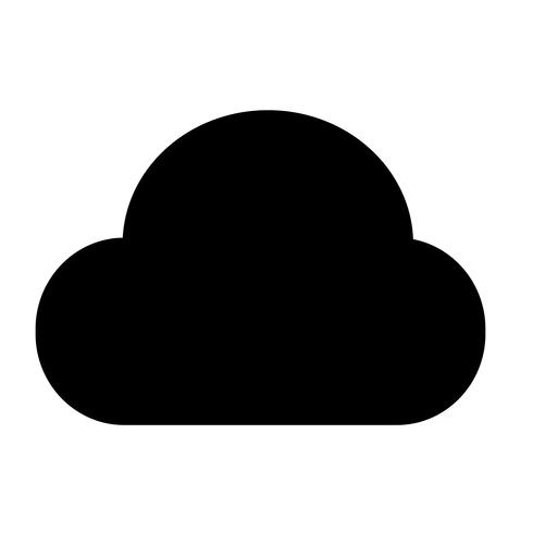 Icono de signo de nube vector