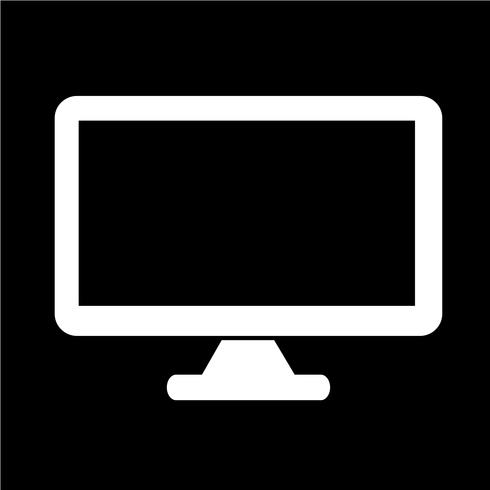 Icono de la computadora de escritorio vector