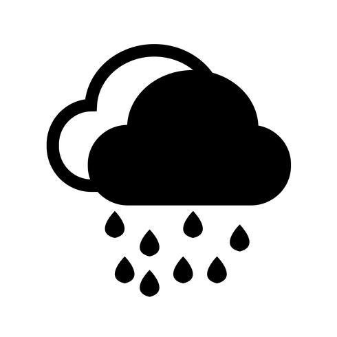 Icono de lluvia de nubes vector