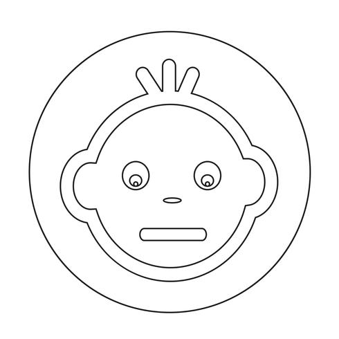 Baby Face Icon vector