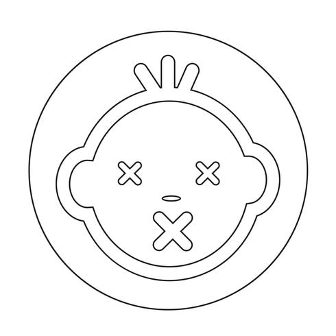 Baby Face Icon vector