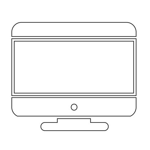 Desktop Computer Icon vector