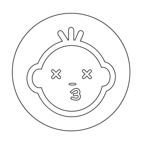 Baby Face Icon vector