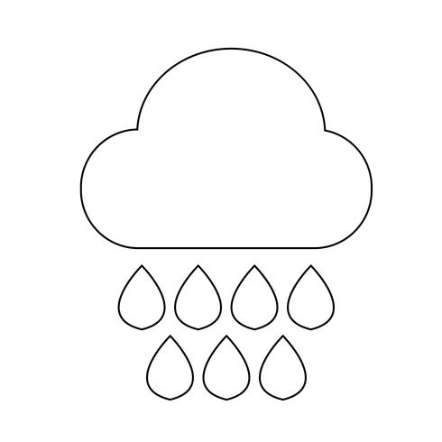 Icono de lluvia de nubes vector
