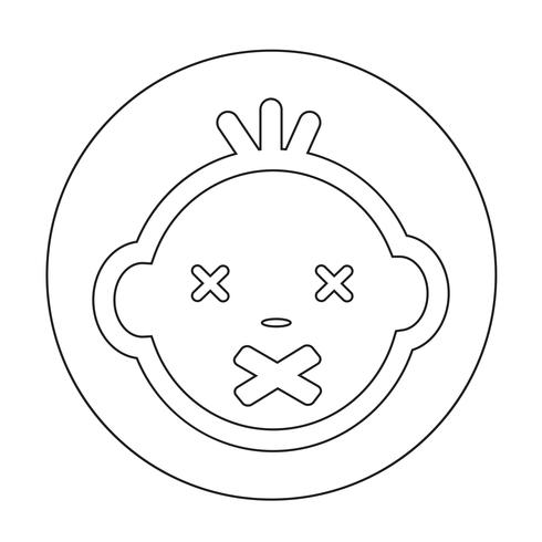 Baby Face Icon vector