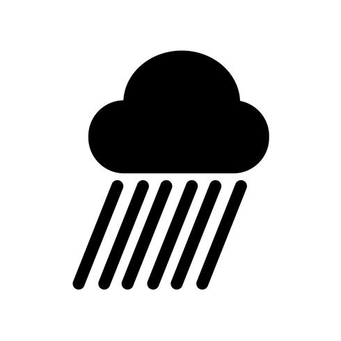 Icono de lluvia de nubes vector