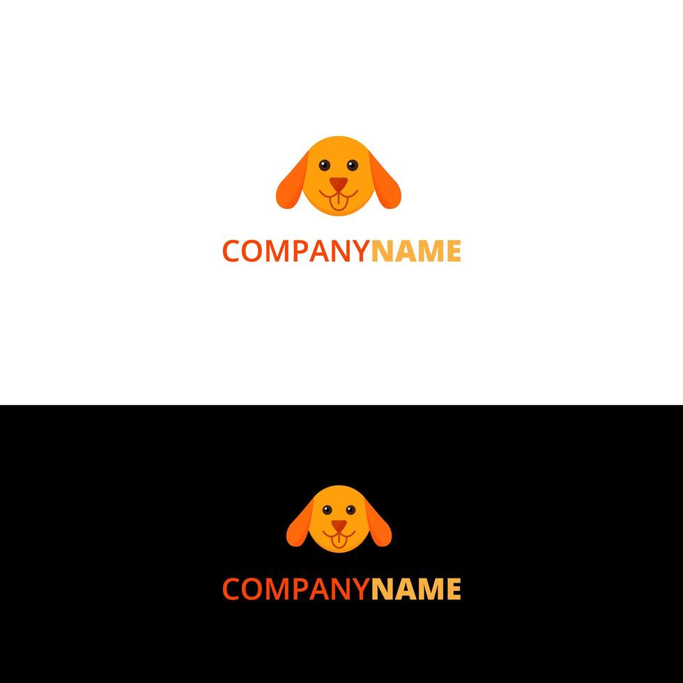 Vector cute dog logo