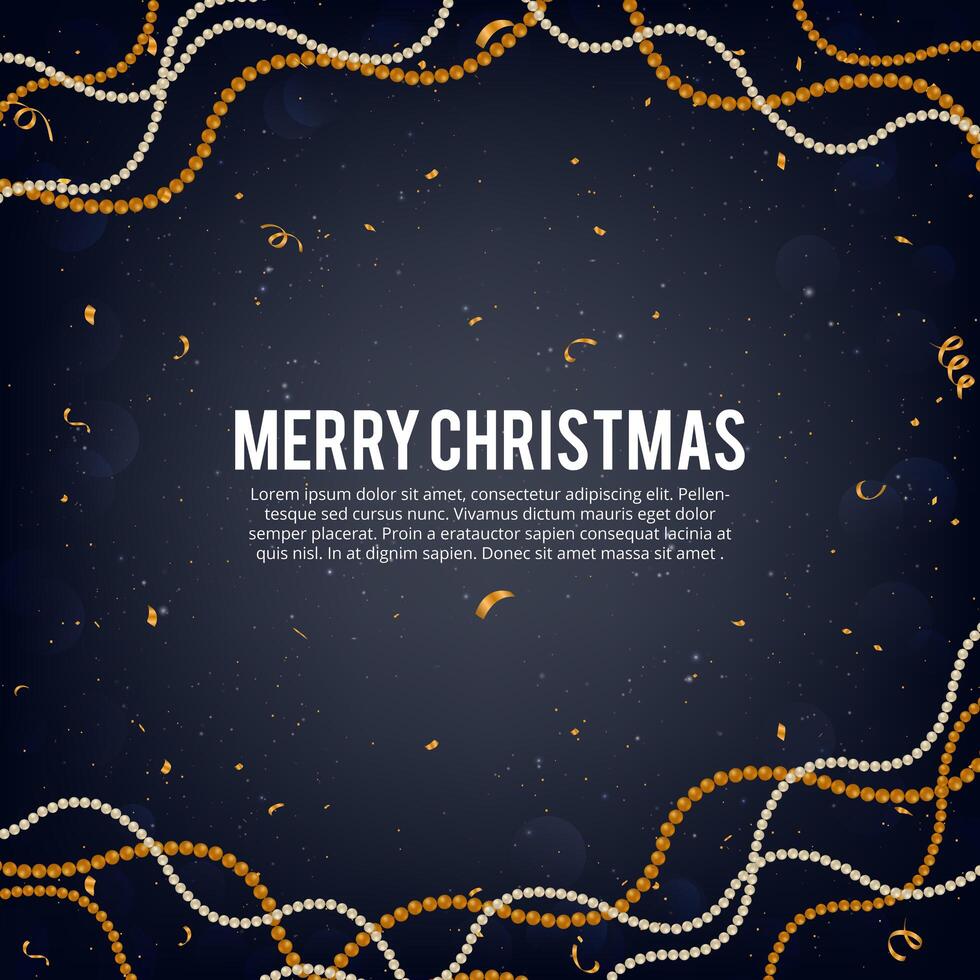 Illustration Vectorielle De Joyeux Noël Or Et Noir Couleurs