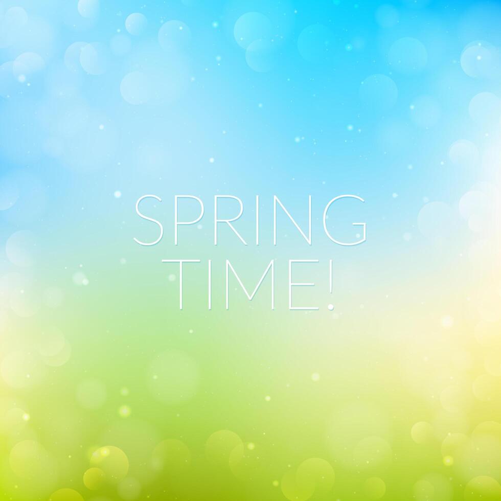 Bokeh spring background vector