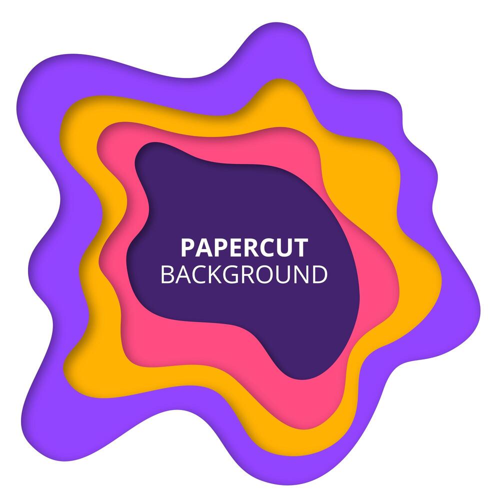 Colorful paper cut background vector