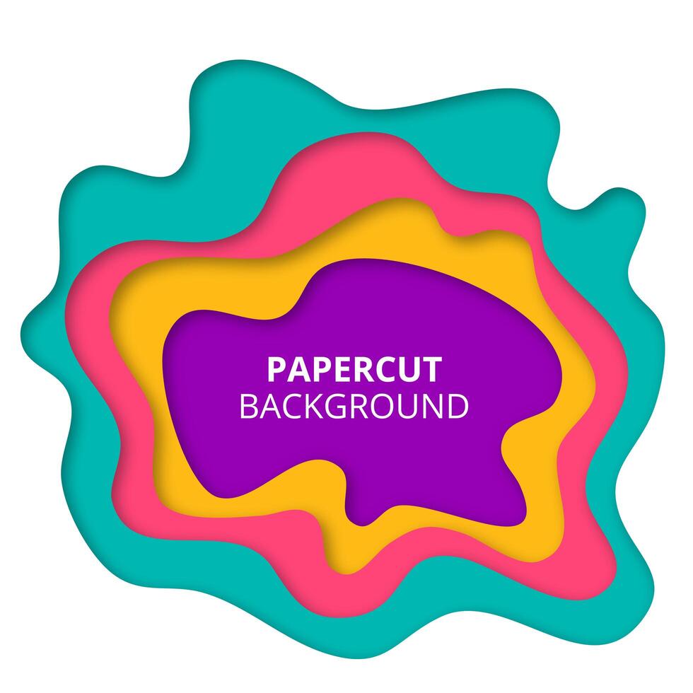 Colorful paper cut background vector