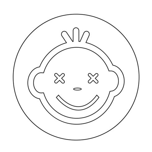 Baby Face Icon vector