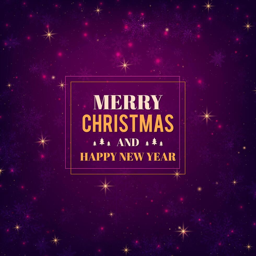 Purple Christmas background with snowflakes vector