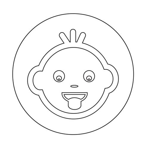 Baby Face Icon vector