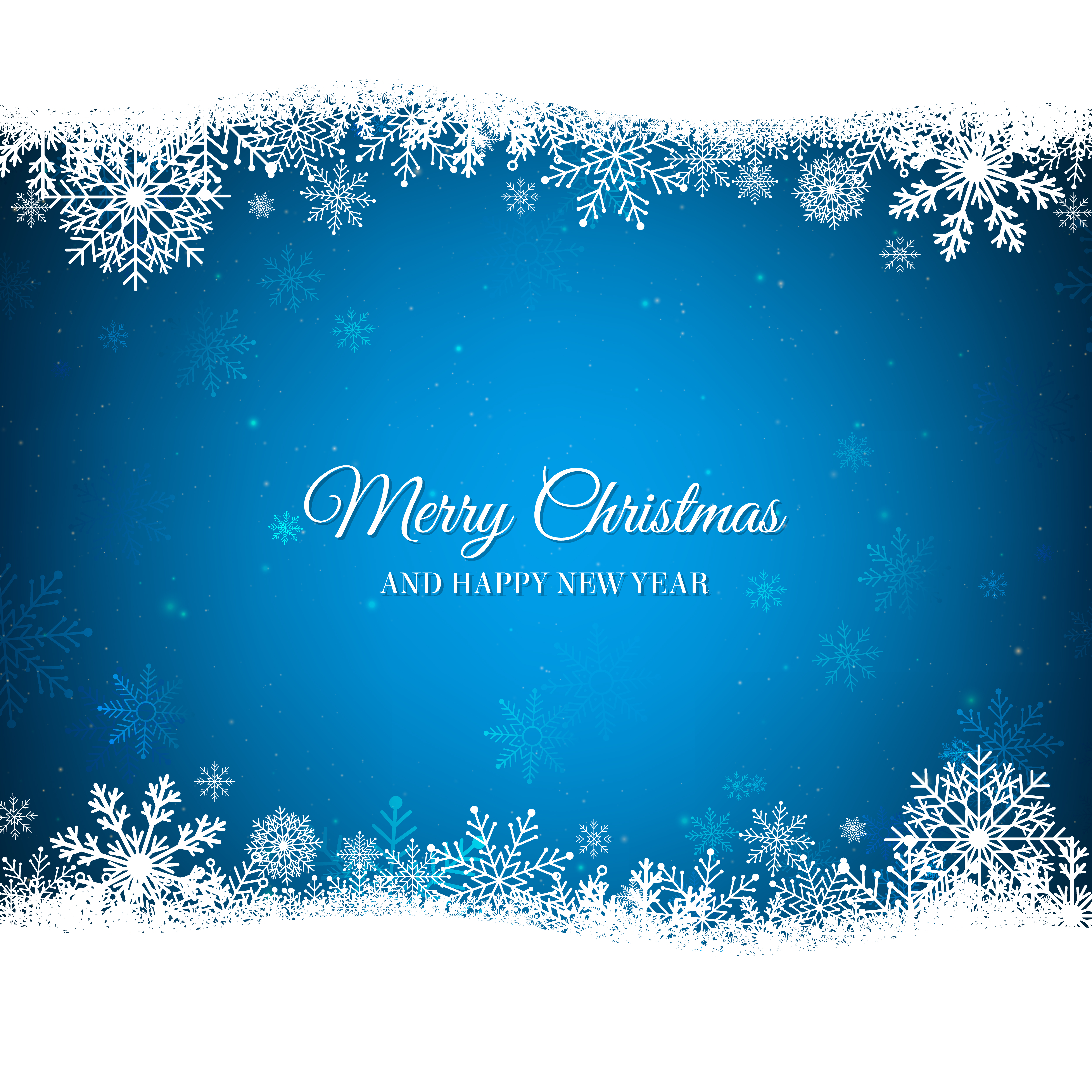 Blue Christmas background with white snowflakes border 569898 Vector Art at Vecteezy
