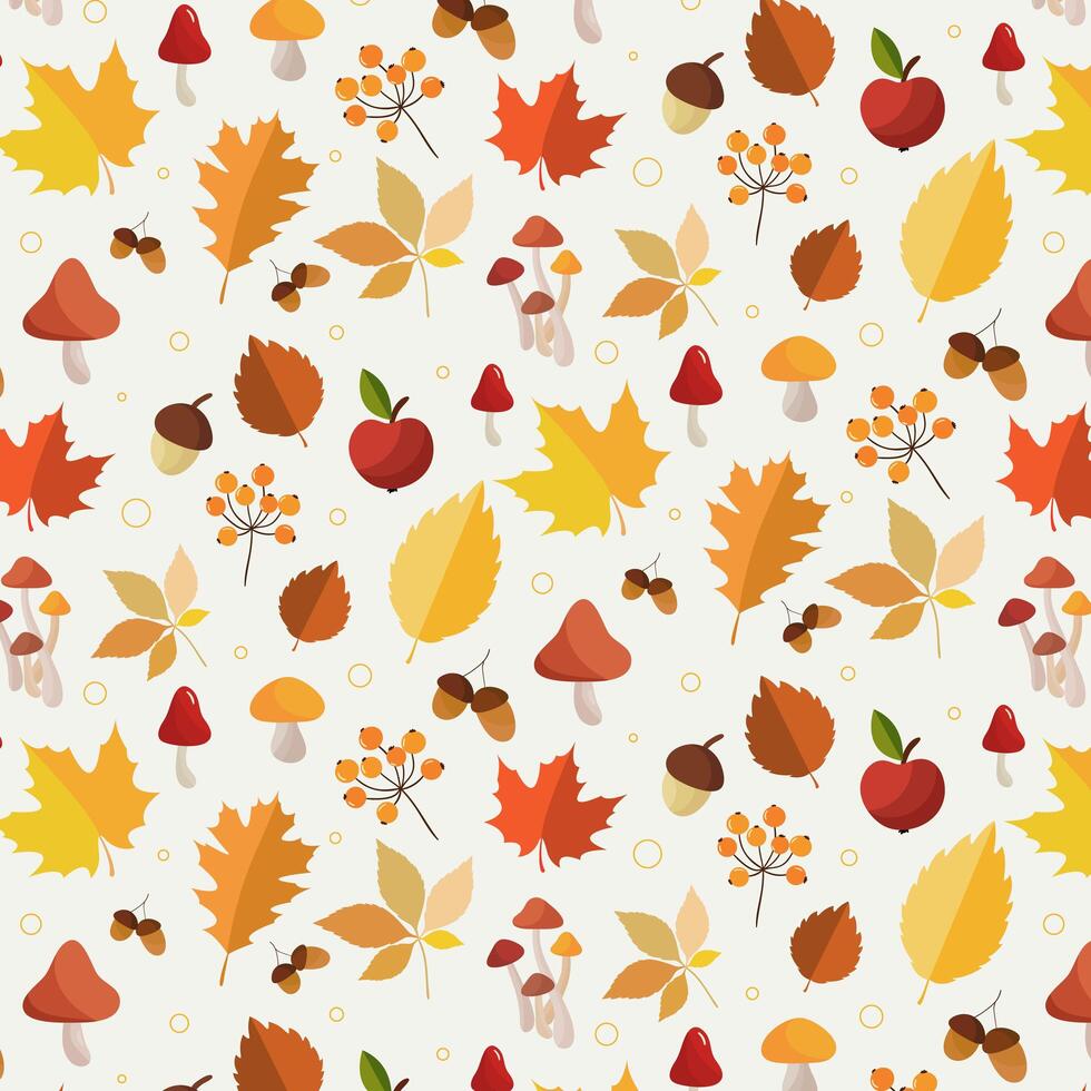 Autumn leaves pattern 569904 Vector Art at Vecteezy