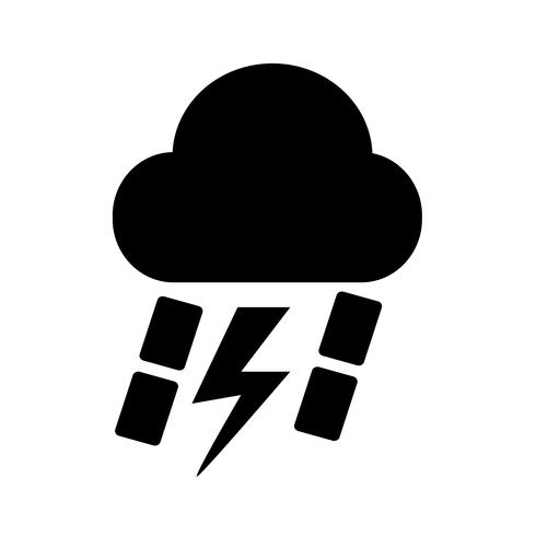 Icono de lluvia de nubes vector