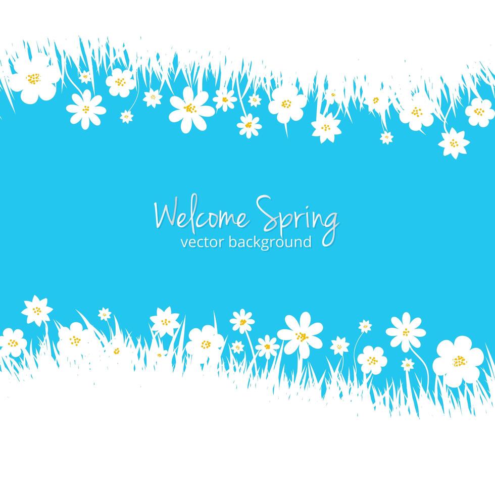 Blue spring background with place for text vector