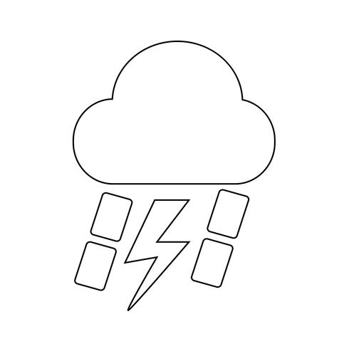 Icono de lluvia de nubes vector