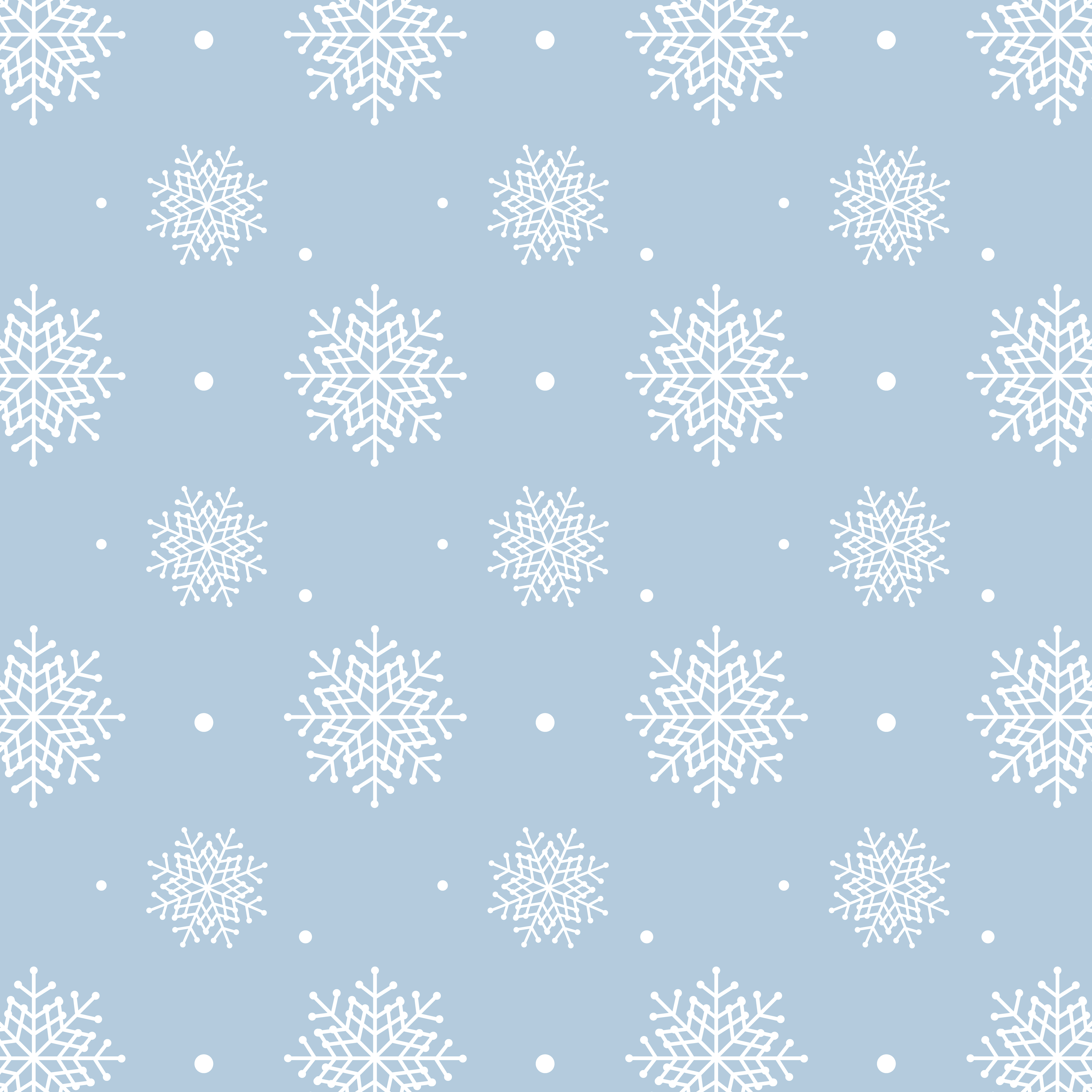 Blue snowflakes pattern. White snowflakes pattern on blue background